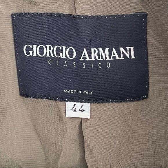 GIORGIO ARMANI Classico Wool Long Blazer Jacket Tan 44 - Picture 10 of 12
